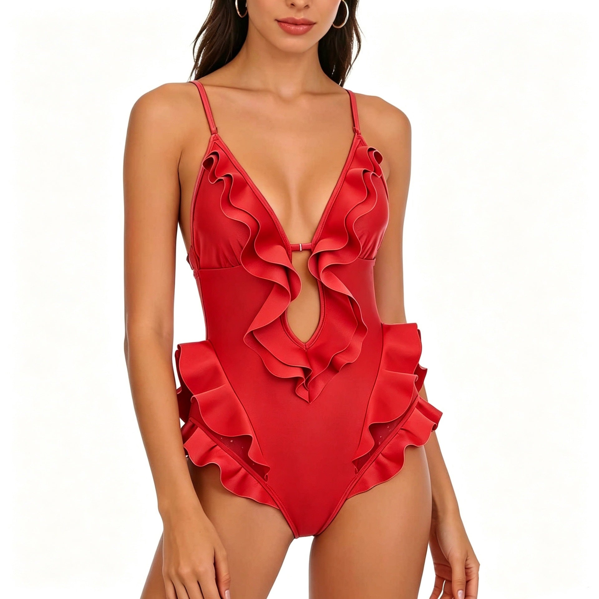 One-Piece Swimsuit for Women, Small Bust, Backless Sexy Bathing Suit