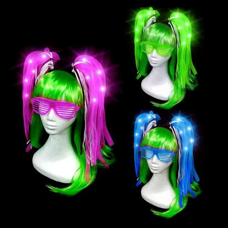 LED Kids Adult Light Up Pipe Flashing Noodle Headband Birthday Carnival Hair Band     Glow Party  Wedding Festival