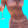 Mesh Three-Piece Bikini Swimwear Set Sexy Bathing Suit for Women