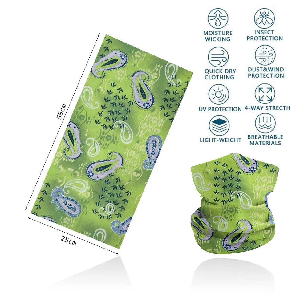 Seamless Bandana Rave Face Cover Scarf Mask Neck Gaiter Face Mask For Men Women Cycling Balaclava Headband Head Wrap Headwear