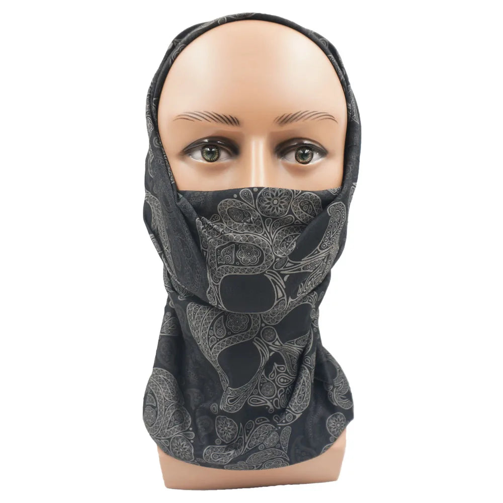 Seamless Bandana Rave Face Cover Scarf Mask Neck Gaiter Face Mask For Men Women Cycling Balaclava Headband Head Wrap Headwear
