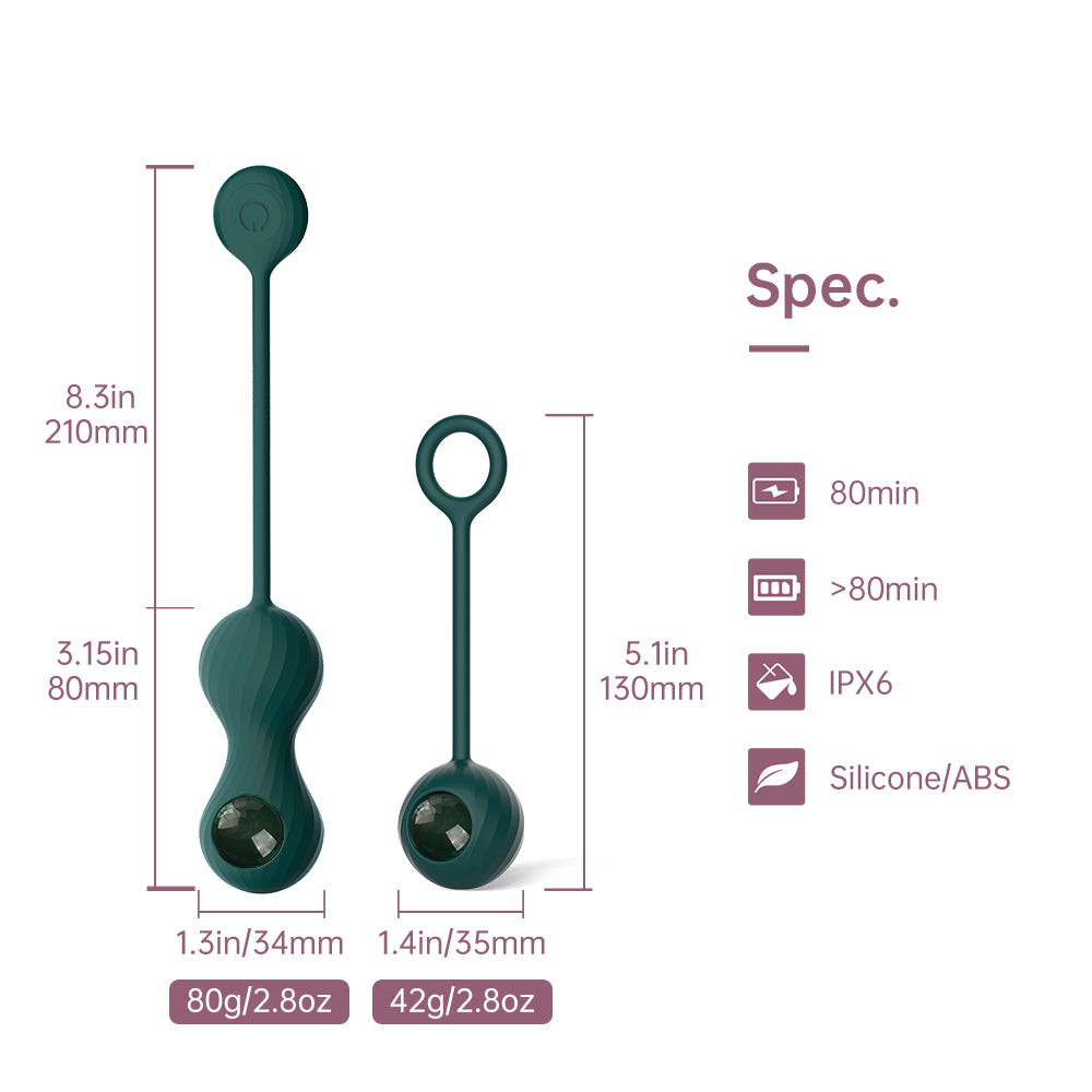 Crystal Duo Vibrating Kegel Ball Set