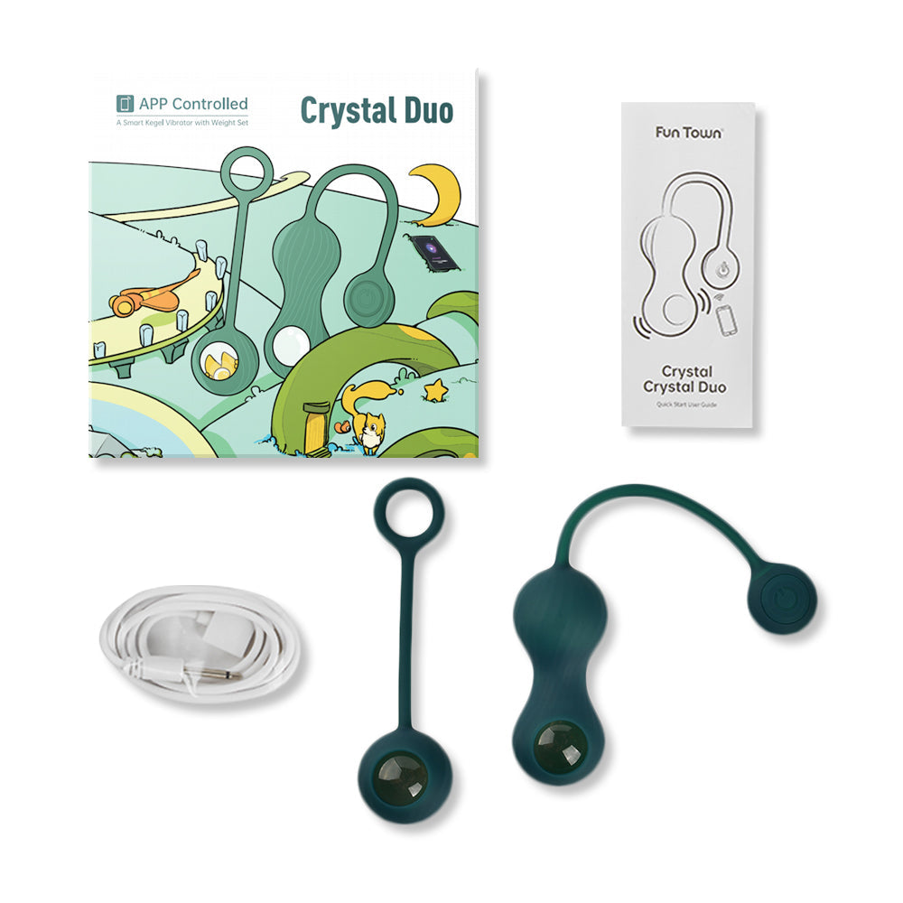 Crystal Duo Vibrating Kegel Ball Set