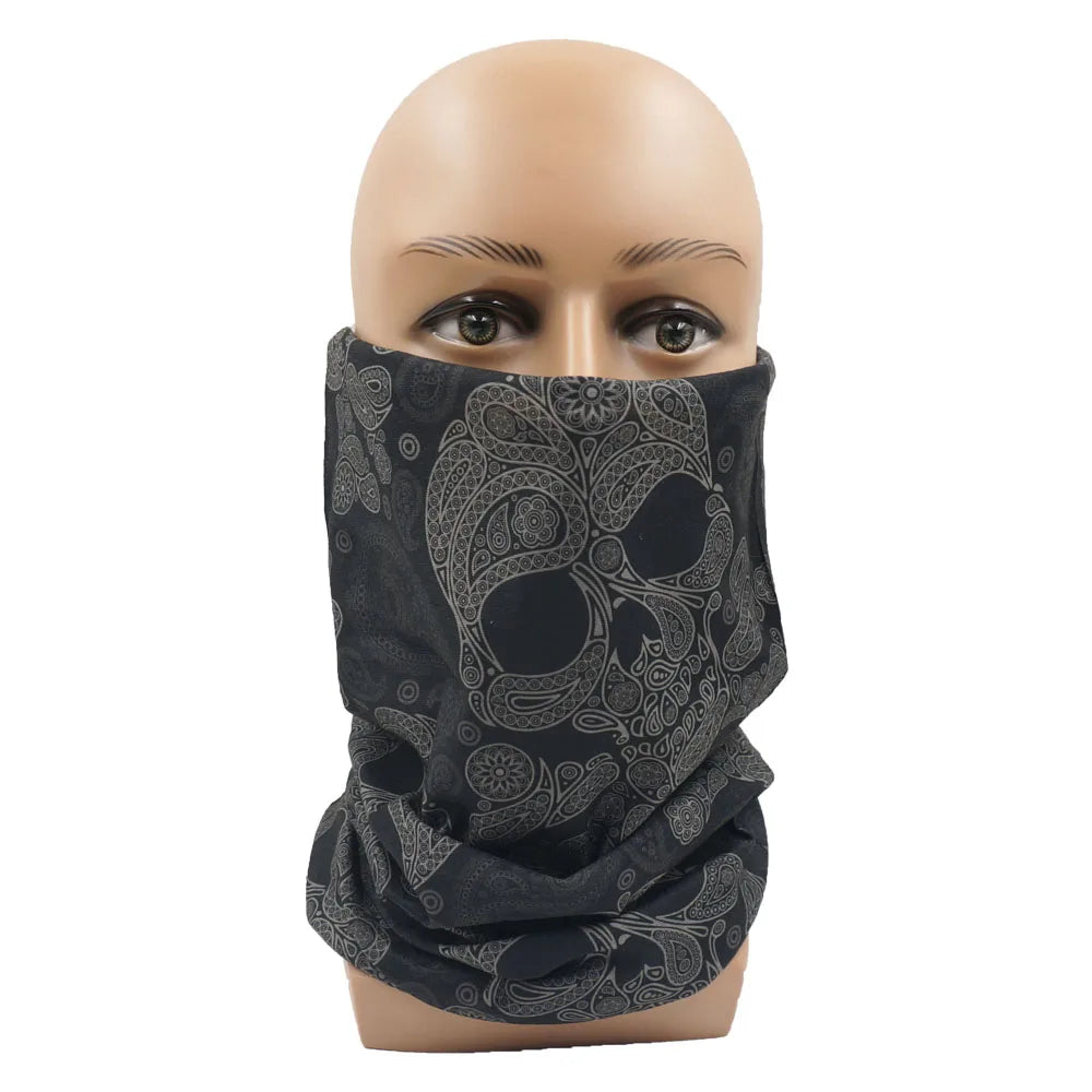 Seamless Bandana Rave Face Cover Scarf Mask Neck Gaiter Face Mask For Men Women Cycling Balaclava Headband Head Wrap Headwear