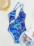 Swimsuit with Colorful Print Sexy One-Piece Bathing Suit