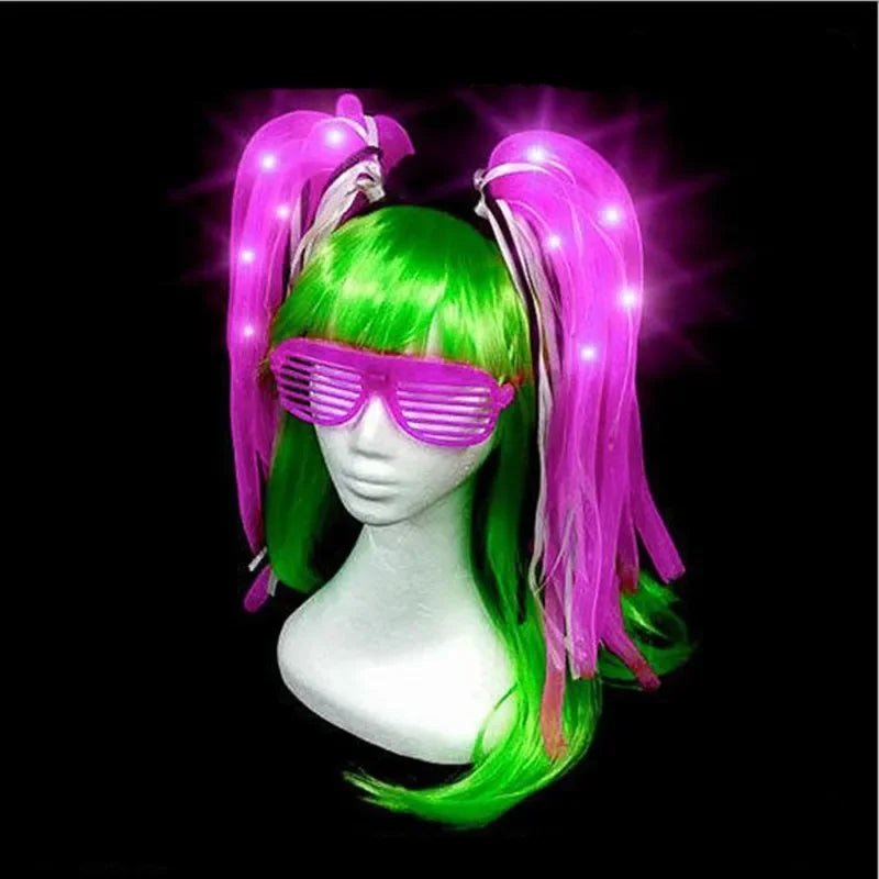 LED Kids Adult Light Up Pipe Flashing Noodle Headband Birthday Carnival Hair Band     Glow Party  Wedding Festival