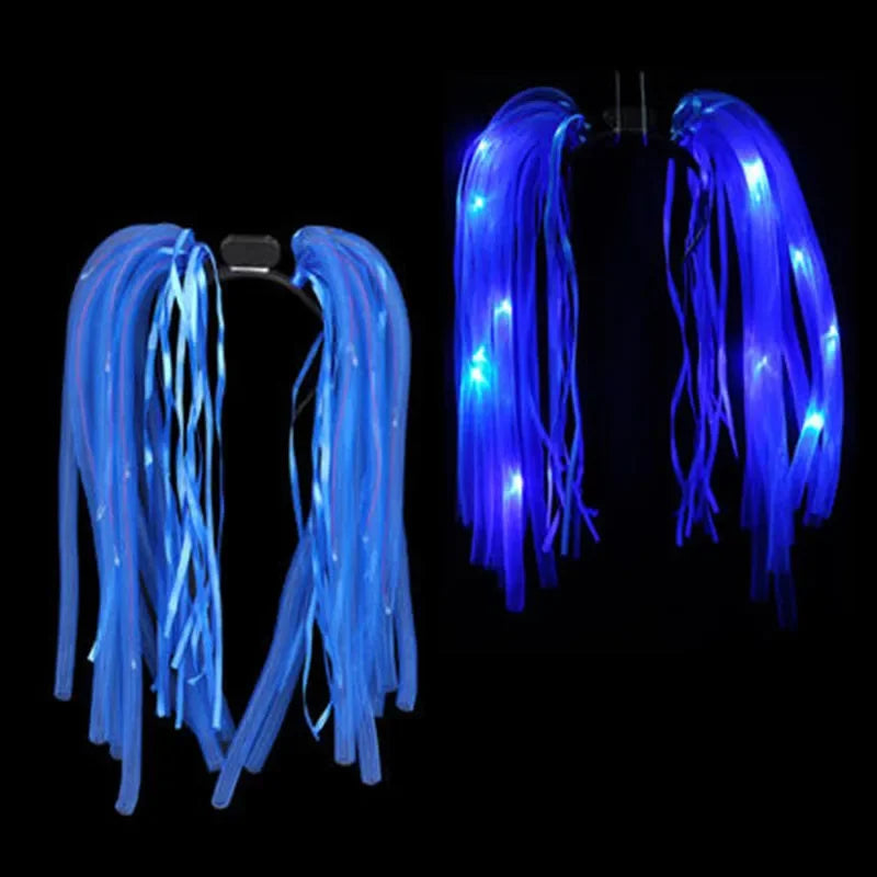 LED Kids Adult Light Up Pipe Flashing Noodle Headband Birthday Carnival Hair Band     Glow Party  Wedding Festival
