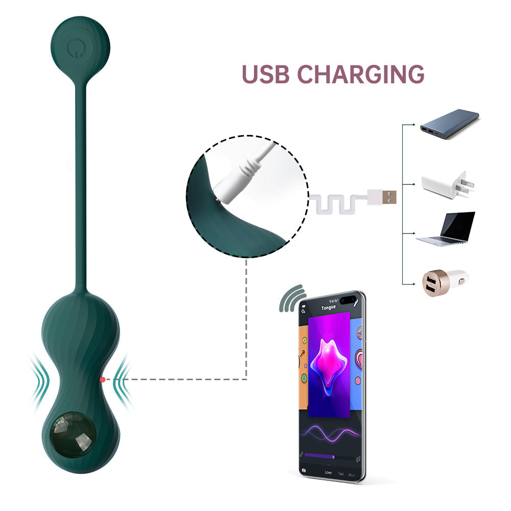 Crystal Duo Vibrating Kegel Ball Set
