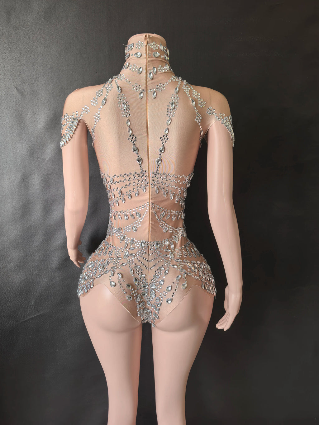 New Rhinestones Bodysuit Pole DancePerformance Clothing Party Rave Outfit Clubwear Stretch Drag Queen Costume 7G