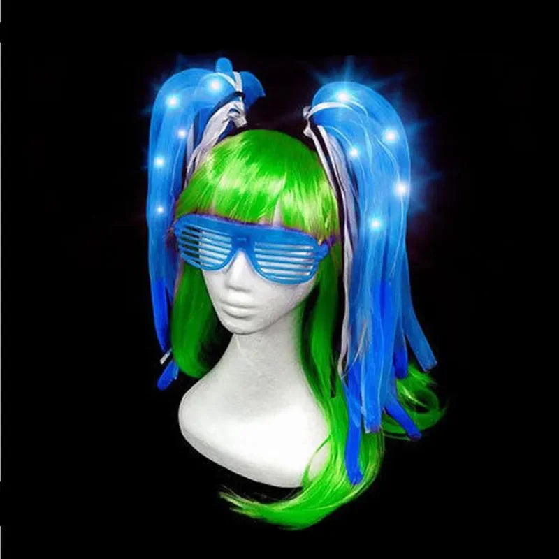 LED Kids Adult Light Up Pipe Flashing Noodle Headband Birthday Carnival Hair Band     Glow Party  Wedding Festival