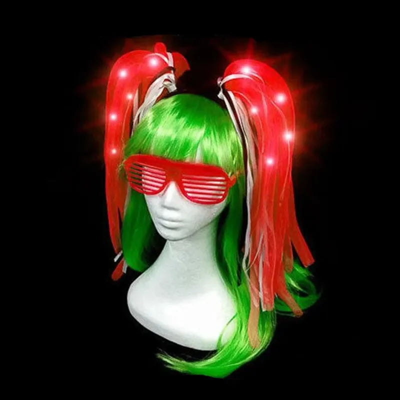 LED Kids Adult Light Up Pipe Flashing Noodle Headband Birthday Carnival Hair Band     Glow Party  Wedding Festival