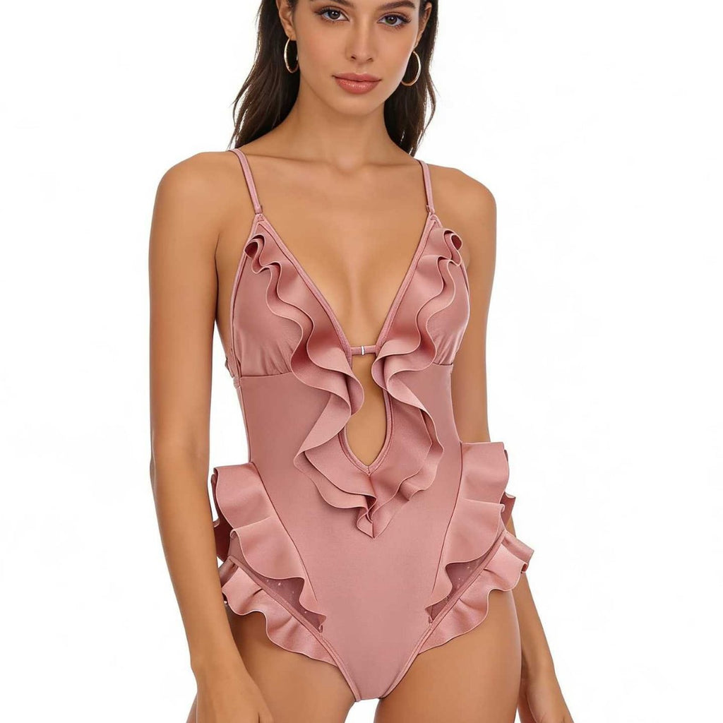 One-Piece Swimsuit for Women, Small Bust, Backless Sexy Bathing Suit