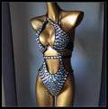 New Diamond-studded One-piece Bikini Swimsuit One-piece Bikini with Tassels.