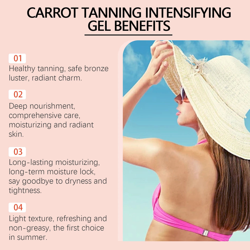 Intensive Tanning Gel Tanning Accelerator Bronzing Cream Sunbeds Summer Long Lasting Face Body Self Tanners Tanning Lotion 100g