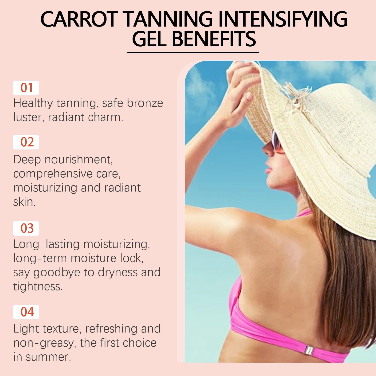 Intensive Tanning Gel Tanning Accelerator Bronzing Cream Sunbeds Summer Long Lasting Face Body Self Tanners Tanning Lotion 100g