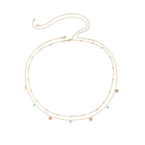 Sexy Double Thin Chain Women's Waist Chain Charming Butterfly