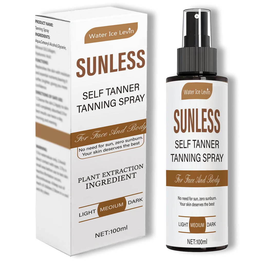 Body Tanning Spray - Enhances a Tan Complexion, Alcohol-Free Formula, Contains Vitamin E, Suitable for All Skin Types, Natural Sunless Tanning, Unisex