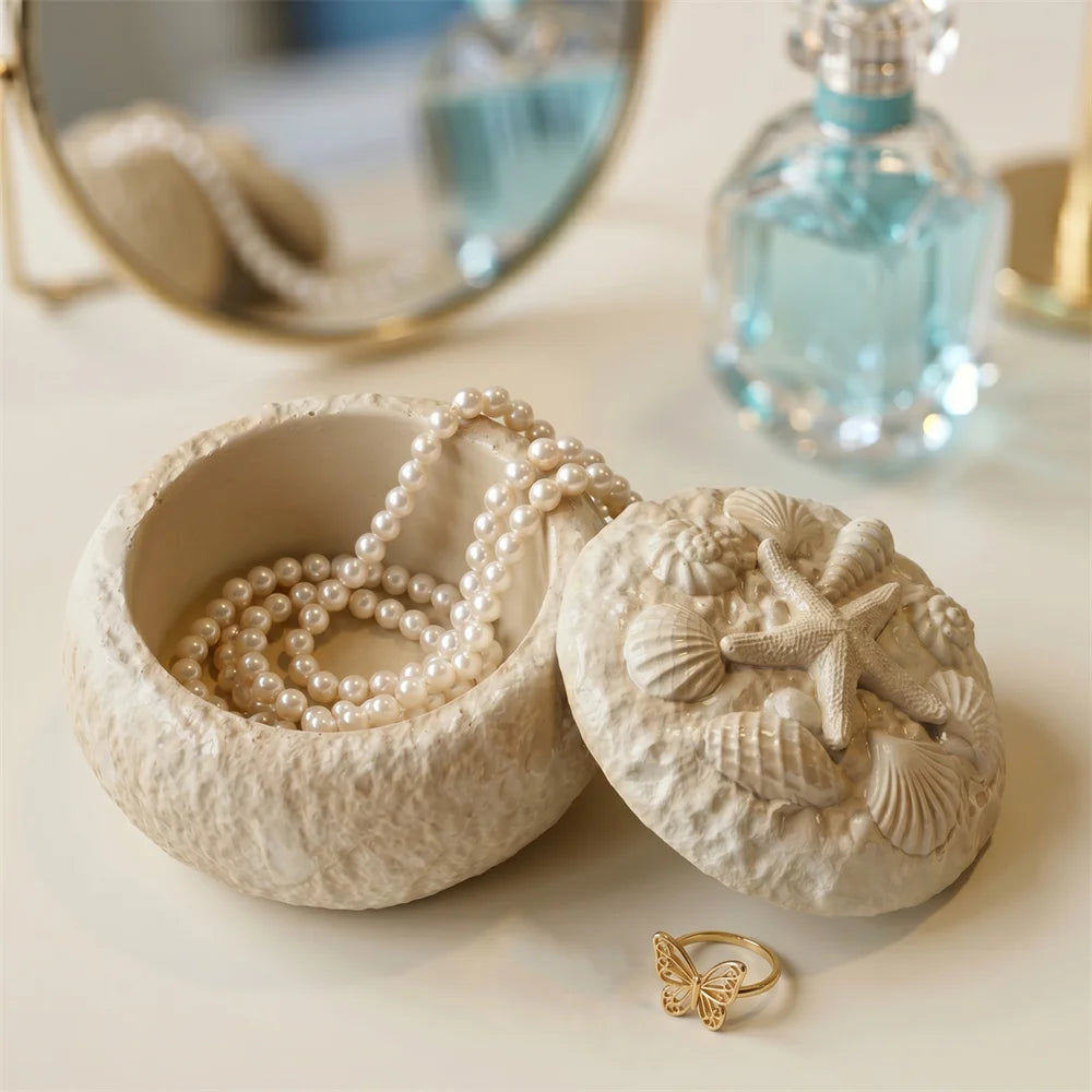 Azulmostaza x BN La Isla Bonita Shell Secret Box Silicone Mold DIY Candle Jar Gypsum Making Mould Home Decor