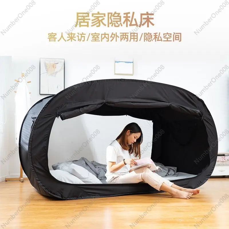 Camping folding tent free of installation integrated student dormitory blackout curtain outdoor mosquito net