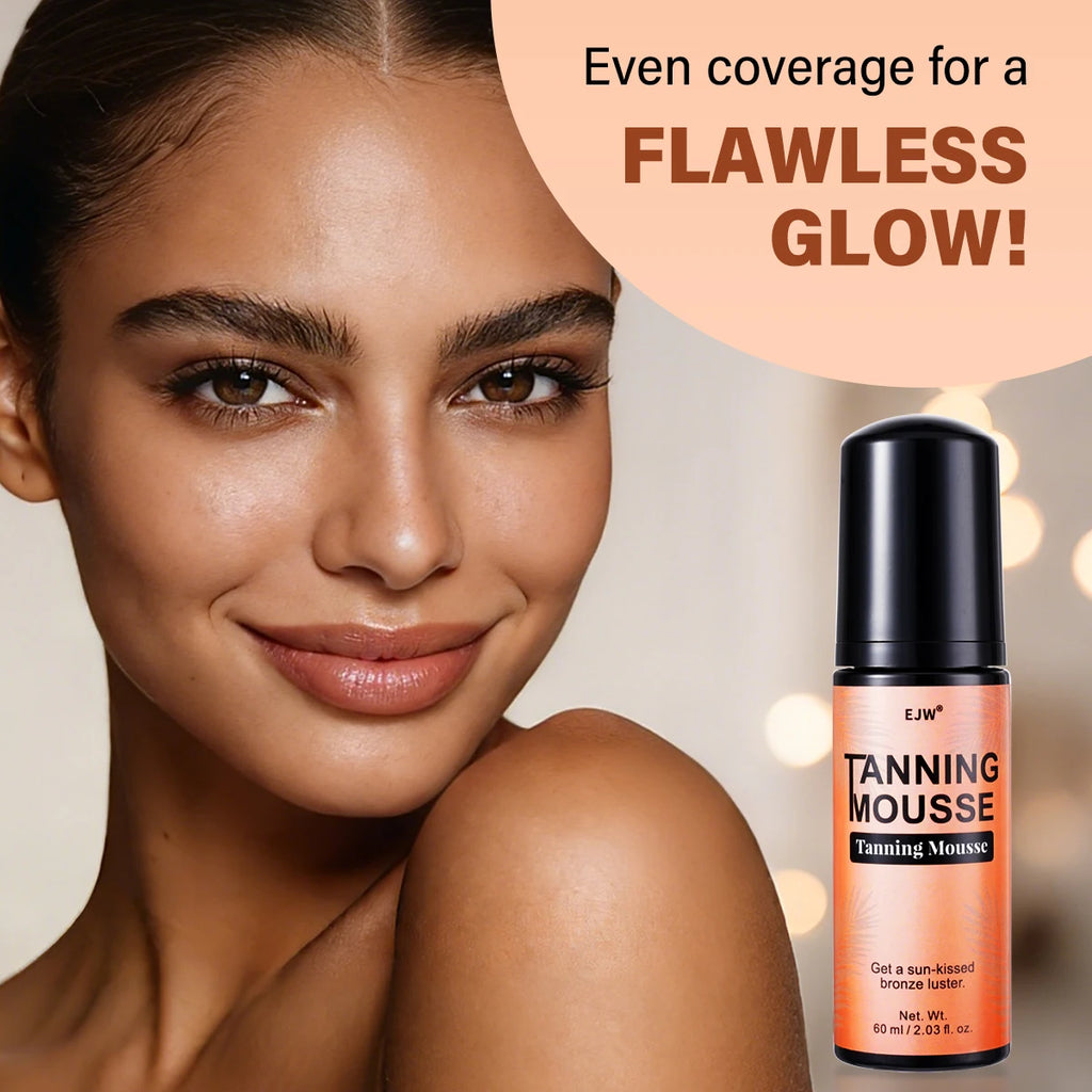 Tanning Mousse -Evenly And Effectively Moisturizes, Brightens, Has a Refreshing Texture That Is Easily Absorbed, Quickly Colors,