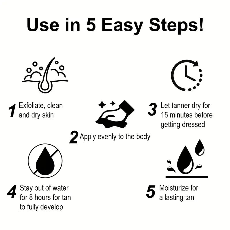 Body Tanning Spray - Enhances a Tan Complexion, Alcohol-Free Formula, Contains Vitamin E, Suitable for All Skin Types, Natural Sunless Tanning, Unisex
