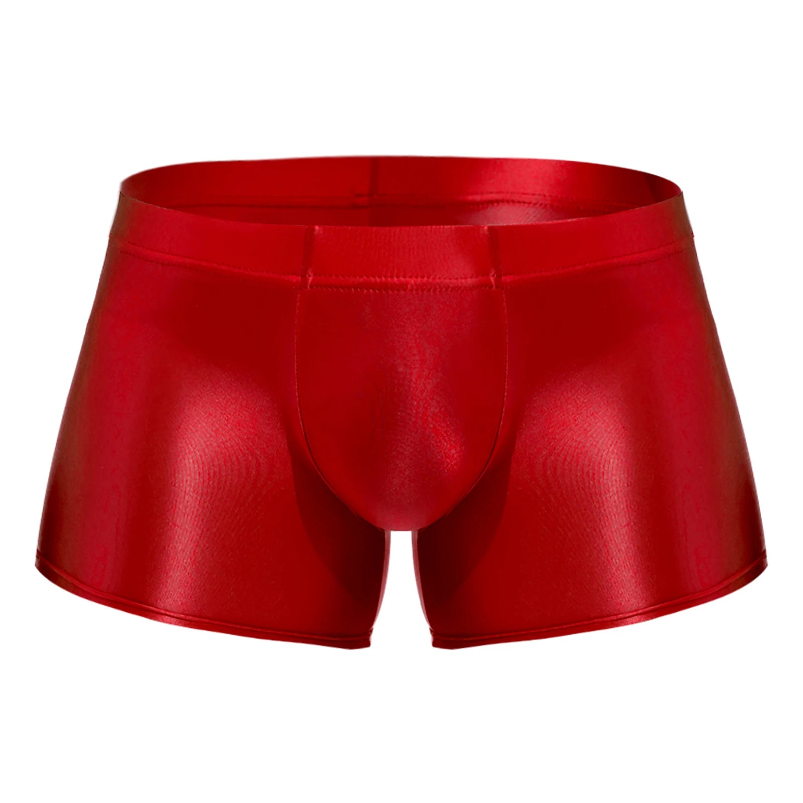 Mens Glossy Boxer Briefs Sexy Underwear Shorts Bottoms Hot Pants Low Rise Underpants Sports Gym Workout Pool Party Swim Trunks