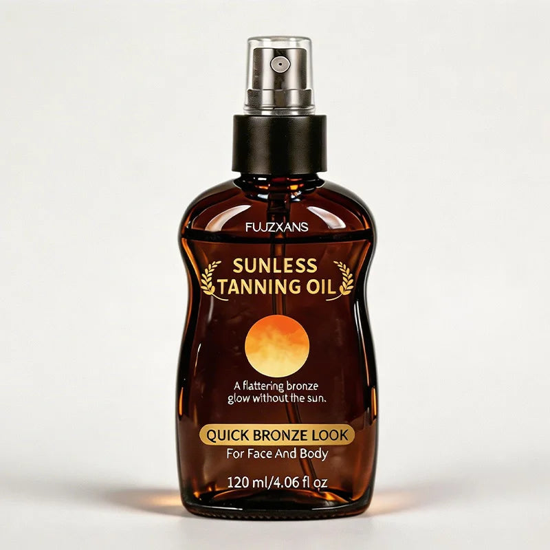 Sunless Tanning Oil Spray: Quickly Creates A Bronzed Look, Evens Out Skin Tone, Brightens Complexion. Suitable For Face And Body