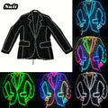 Newstyle Fluorescent Clothes for Men Festival Show Neon Party Suits Carnival Luminous Costume Adult Rave Disco Glowing Outfits