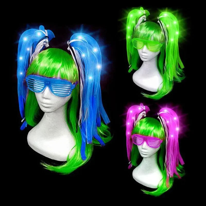 LED Kids Adult Light Up Pipe Flashing Noodle Headband Birthday Carnival Hair Band     Glow Party  Wedding Festival