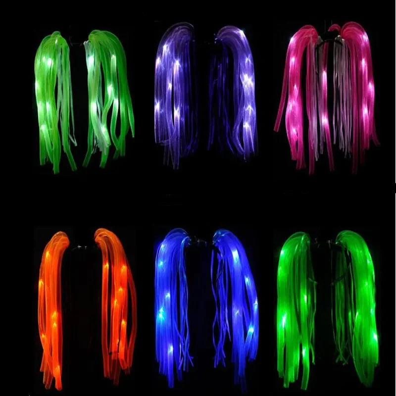 LED Kids Adult Light Up Pipe Flashing Noodle Headband Birthday Carnival Hair Band     Glow Party  Wedding Festival